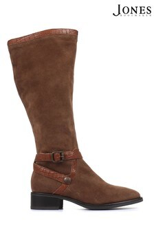 Jones Bootmaker Brown Leather Flat Pointed Ladies Riding Boots (967871) | €128