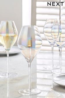 Set of 4 Iridescent Vienna Wine Glasses (968147) | MYR 117