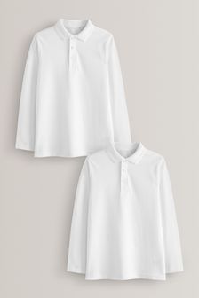 Long Sleeve School Polo Shirts (3-16yrs)