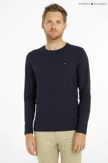 Tommy Hilfiger Blue Stretch Slim Fit Long Sleeve T-Shirt (968453) | AED250
