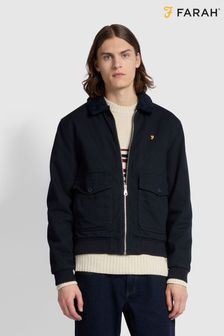 Farah Marineblaue Sistine Blouson-Jacke mit normaler Passform​​​​​​​ (968693) | 125 €