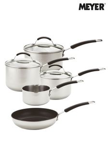 Meyer 5 Piece Silver Induction Stainless Steel Saucepan And Frypan Set (969055) | €354