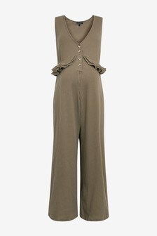 Combinaison maternité/allaitement à volants avec boutons sur le devant