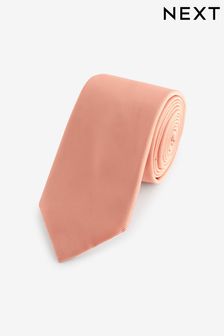 Peach Pink Slim Twill Tie (969424) | $14