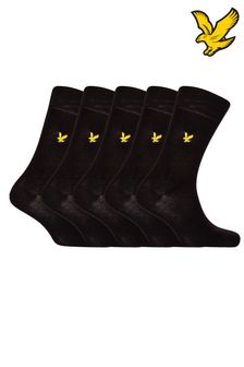 Lot de cinq paires de chaussettes Lyle & Scott Core noires (969717) | €27