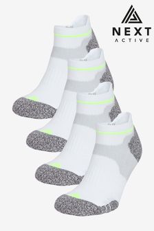 Biela - 4-balenie - Ponožky so spevnenými chodidlami Next Active Cushioned Socks (969998) | €11