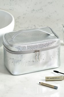 Silver - Sparkle Vanity Cosmetics Bag (970327) | MYR 96