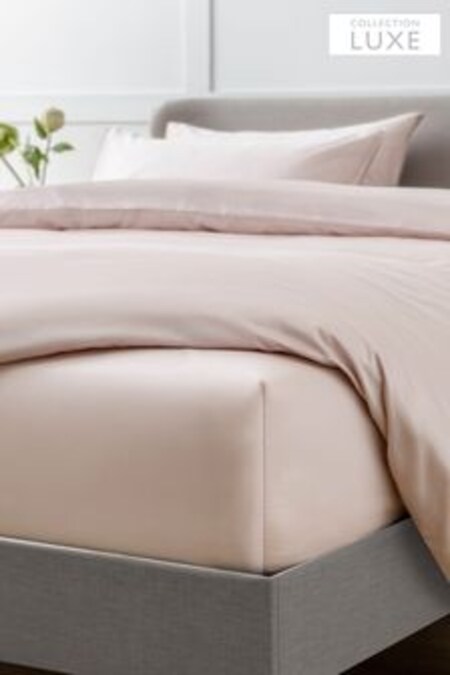 Blush Pink Collection Luxe 400 Thread Count Deep Fitted 100% Egyptian Cotton Sateen Deep Fitted Sheet (970369) | €33 - €53