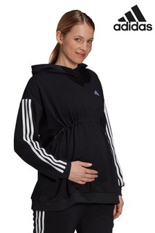 Czarny - Zakładana przez głowę bluza z kapturem o wydłużonym fasonie adidas Maternity (970579) | 253 zł