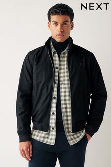 Black Shower Resistant Check Lining Harrington Jacket (970585) | 78 €