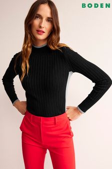 Črna - Boden rebrast pulover Isodora (970813) | €52