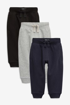 灰色／海軍藍／黑色 - 基本款運動慢跑褲三件裝 (3個月至7歲) (971025) | HK$175 - HK$209