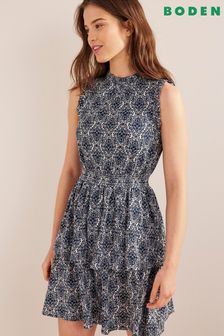Boden Blue Ruffle Jersey Mini Dress (971231) | €63
