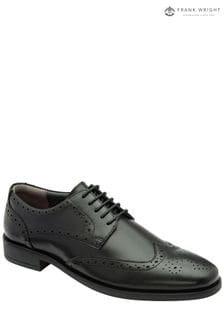 Frank Wright Black Leather Lace-Up Mens Brogues (971333) | kr714