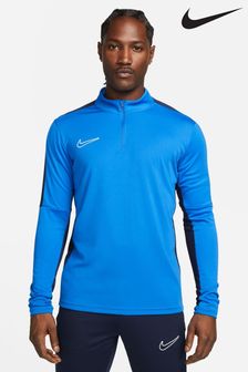Albastru - Bluză de antrenament cu fermoar pe jumătate Nike Dri-fit Academy (971406) | 239 LEI