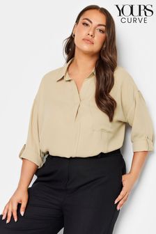Yours Curve Natural 3/4 Sleeve Shirt Blouse (971488) | kr325