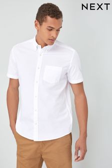 White Regular Fit Short Sleeve Oxford Shirt (971672) | 28 €