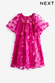 Pink 3D Flower Party Dress (3-16yrs) (971856) | AED88 - AED108