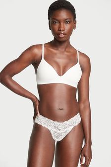Victoria's Secret Coconut White Thong Posey Lace Knickers (971993) | €10.50