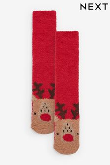 Reindeer Christmas Pattern - Pack de 1 - Calcetines abrigados para la cama (972526) | 8 €