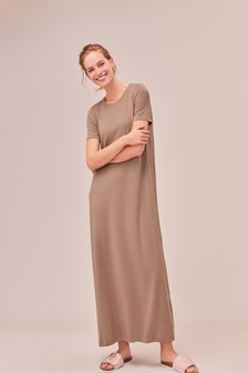 Robe t-shirt longue colonne