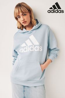 adidas Blue Boyfriend Sportswear Essentials Logo Fleece Hoodie (973349) | SGD 87