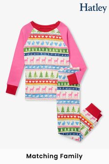 Hatley Kinder-Weihnachts-Pyjama mit Fairisle-Muster (975189) | 24 €