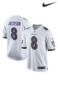 Nike White NFL Baltimore Ravens Game Road Jersey - Lamar Jackson (975484) | €133