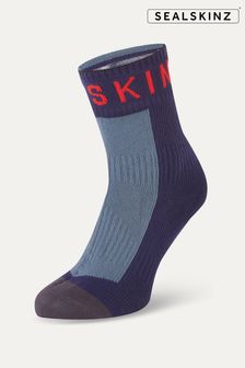 Sealskinz Blue Mautby Waterproof Warm Weather Ankle Length Socks With Hydrostop (976219) | $51