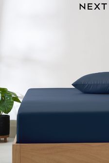Navy Blue Deep Fitted Simply Soft Microfibre Sheet (976688) | OMR4 - OMR6