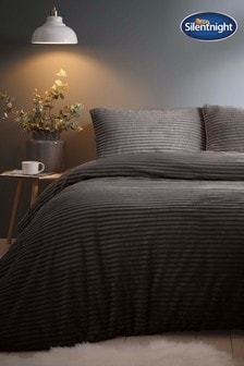Jumbo Cord Silentnight Grey Duvet Cover And Pillowcase Set (977037) | ₪ 140 - ₪ 256
