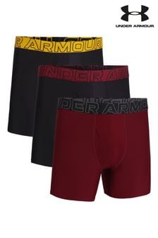 أحمر - Under Armour 100% Cotton Performance Tech Boxers 3 Pack (977047) | 189 د.إ