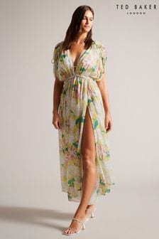 Ted Baker Yellow Laciey Maxi Cover-Up With Plunge Neck (977130) | 115 €