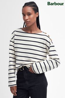 Barbour® White Caroline Stripe Sweatshirt (977315) | ₪ 405