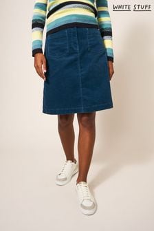 Темно-синий - White Stuff вельветовая юбка из органического хлопка Melody (977590) | €39