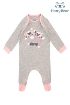 Harry Bear Grey Counting Sheep Girls Farm Sleepsuit (977951) | NT$700