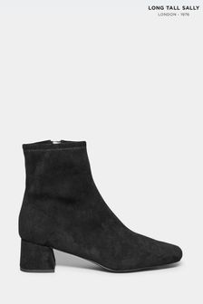 Long Tall Sally Black Suede Heel Boots (978024) | ₪ 302