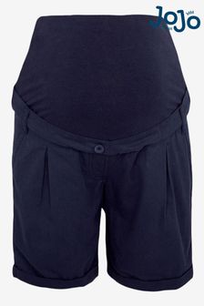 JoJo Maman Bébé Navy Maternity Chino Shorts (978579) | $83