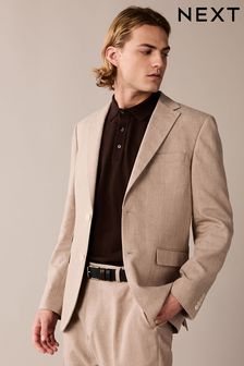 Stone Linen Tailored Fit Suit (978594) | kr982