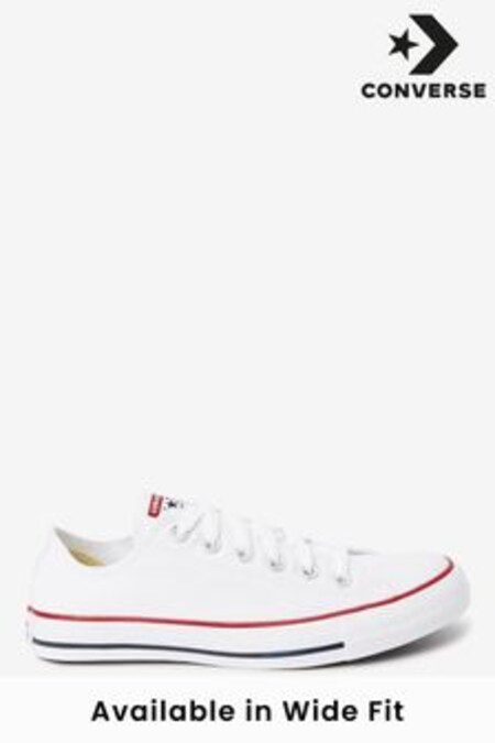 Converse White Regular/Wide Fit Chuck Taylor All Star Ox Trainers (978973) | $91