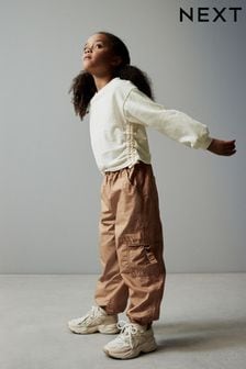 Ecru White Ruched Side Textured Top (3-16yrs) (979285) | 8 € - 14 €