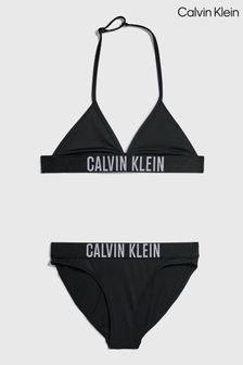 Czarne dziewczęce bikini Calvin Klein z trójkątnymi miseczkami (97Z359) | 157 zł