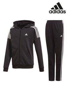 שחור - חליפת ספורט מכותנה עם פסים של Adidas (980073) | ‏210 ₪
