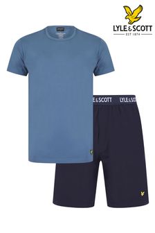 Lyle and Scott Blue Charlie Shirt And Pyjama Set (981027) | $57