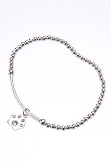 Bracelet scintillant effet cristal motif patte