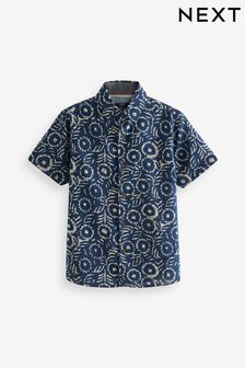 Indigo Blue Printed Short Sleeve Shirt (3-16yrs) (981797) | €10 - €13