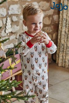 Jojo Maman Bébé Kids' Reindeer Heads Jersey Pyjamas (982023) | 870 Kč