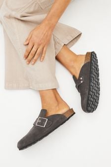 Grey Forever Comfort® Suede Footbed Clogs (982200) | 56 €
