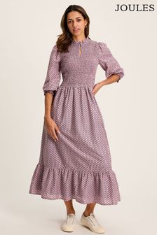 Joules Addison Purple Printed Midaxi Dress (982402) | $176