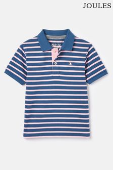 Joules Filbert Pink Striped Pique Cotton Polo Shirt (982436) | KRW36,200 - KRW40,500